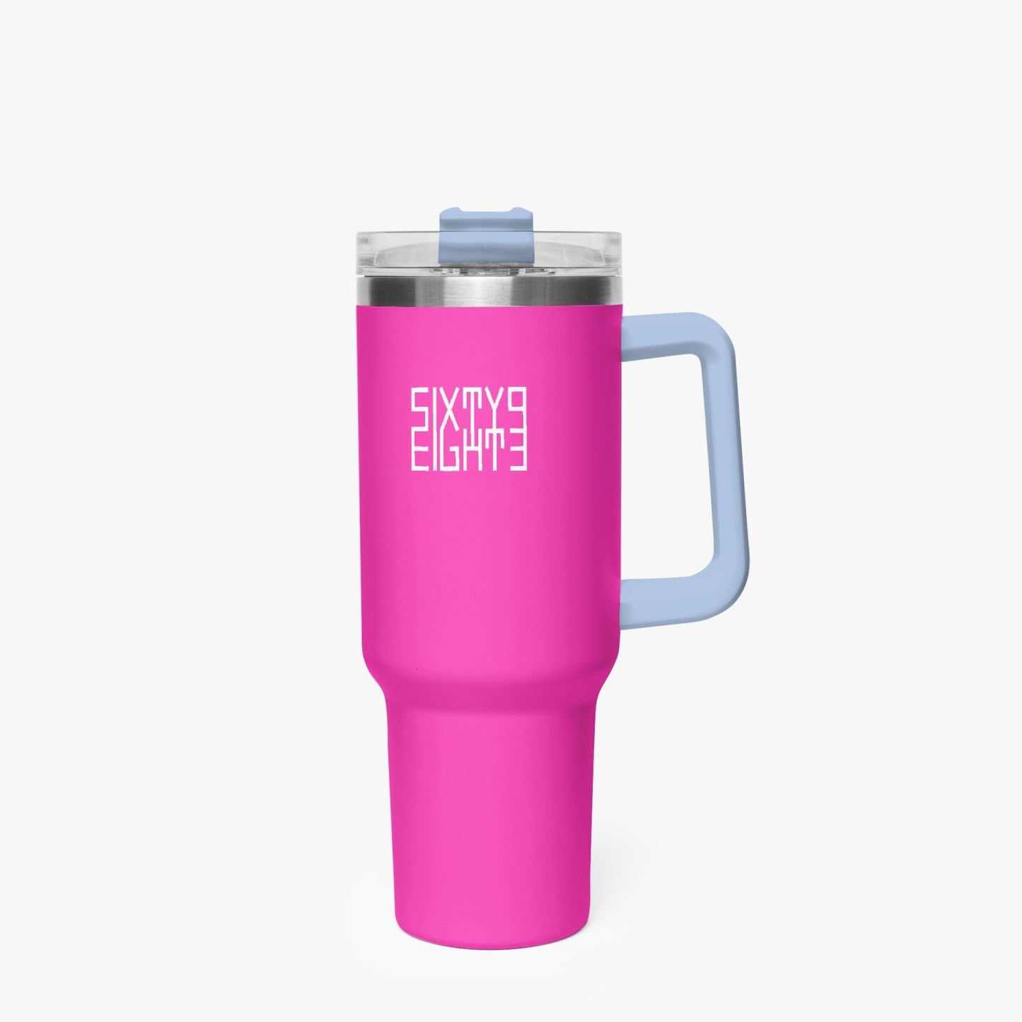 Sixty Eight 93 Logo White Fuchsia 40oz Hydrator Tumbler Cup