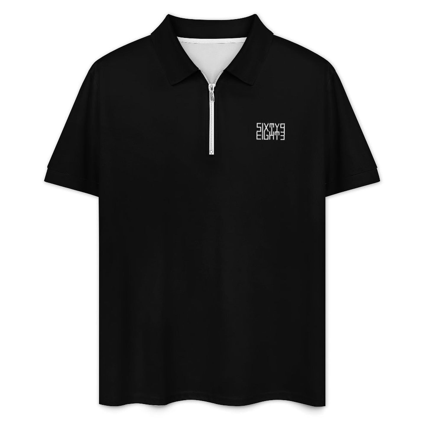 Sixty Eight 93 Men's Black Zip-Up Polo Set