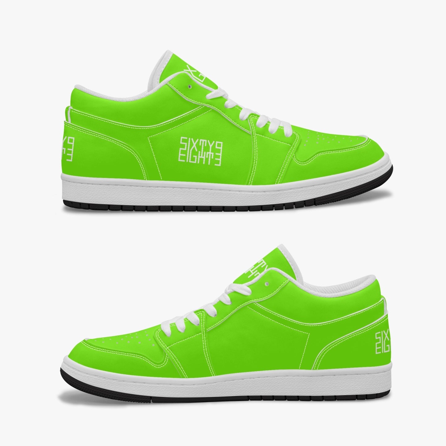 Sixty Eight 93 Logo White Lime Green SENTLT1 Shoes