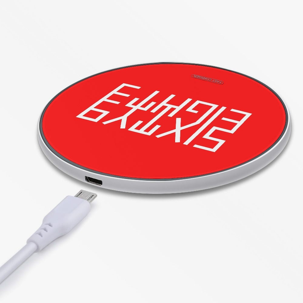 Sixty Eight 93 Logo White Red 10W Wireless Charger