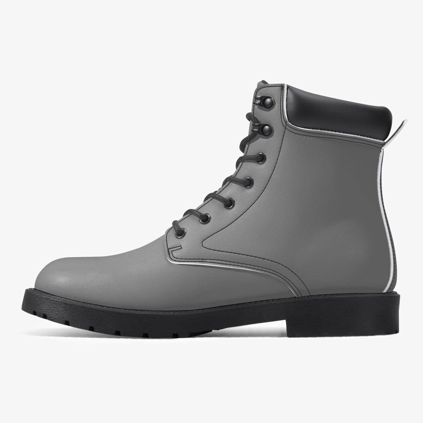 Sixty Eight 93 Logo White Grey Leather Boots