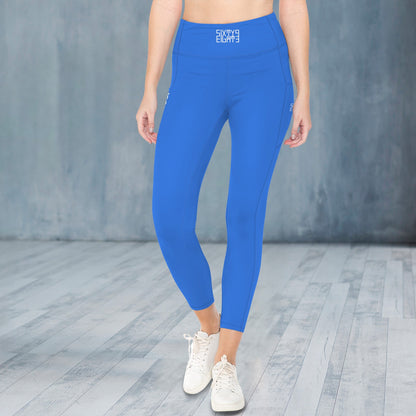 Royal Azure High Waist Pockets Leggings