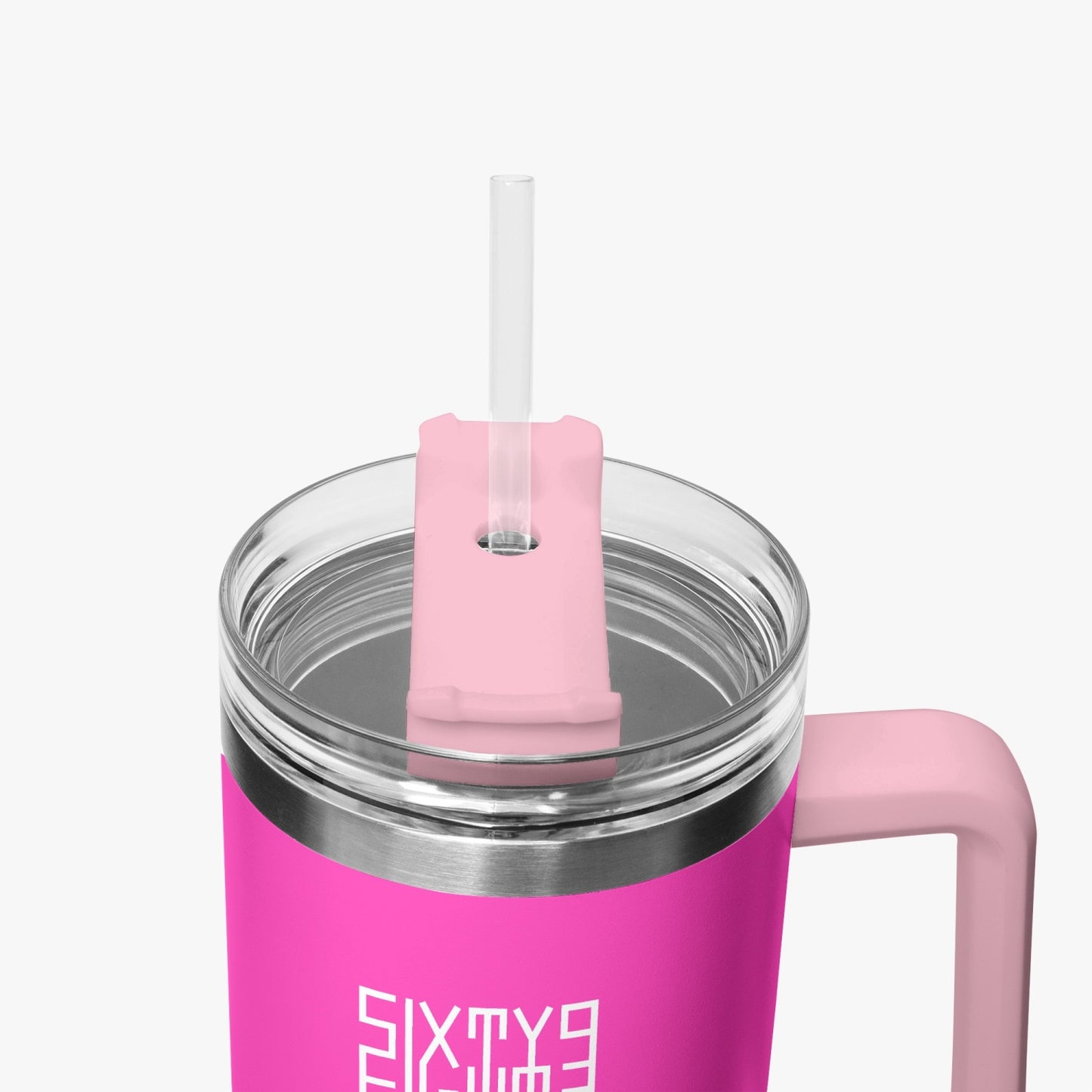 Sixty Eight 93 Logo White Fuchsia 40oz Hydrator Tumbler Cup