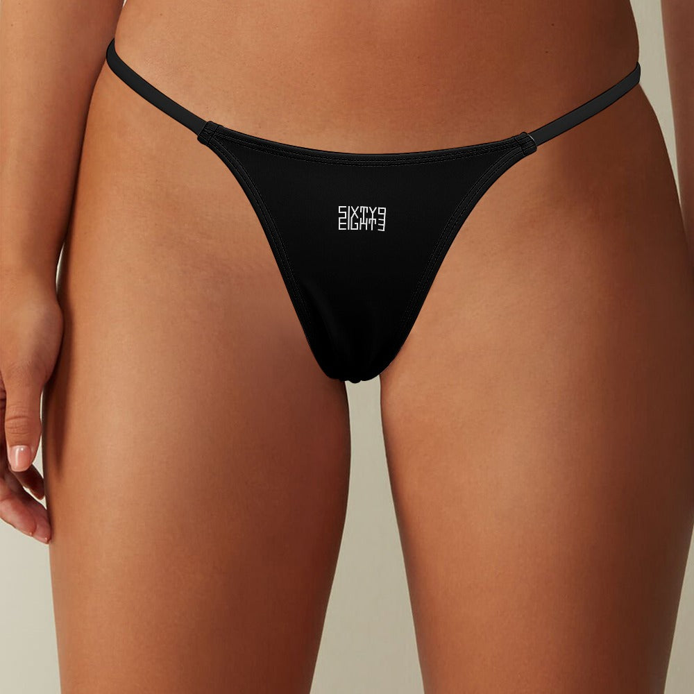 Sixty Eight 93 Logo White Thin Thongs