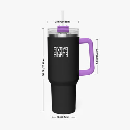 Sixty Eight 93 Logo White Black 40oz Hydrator Tumbler Cup