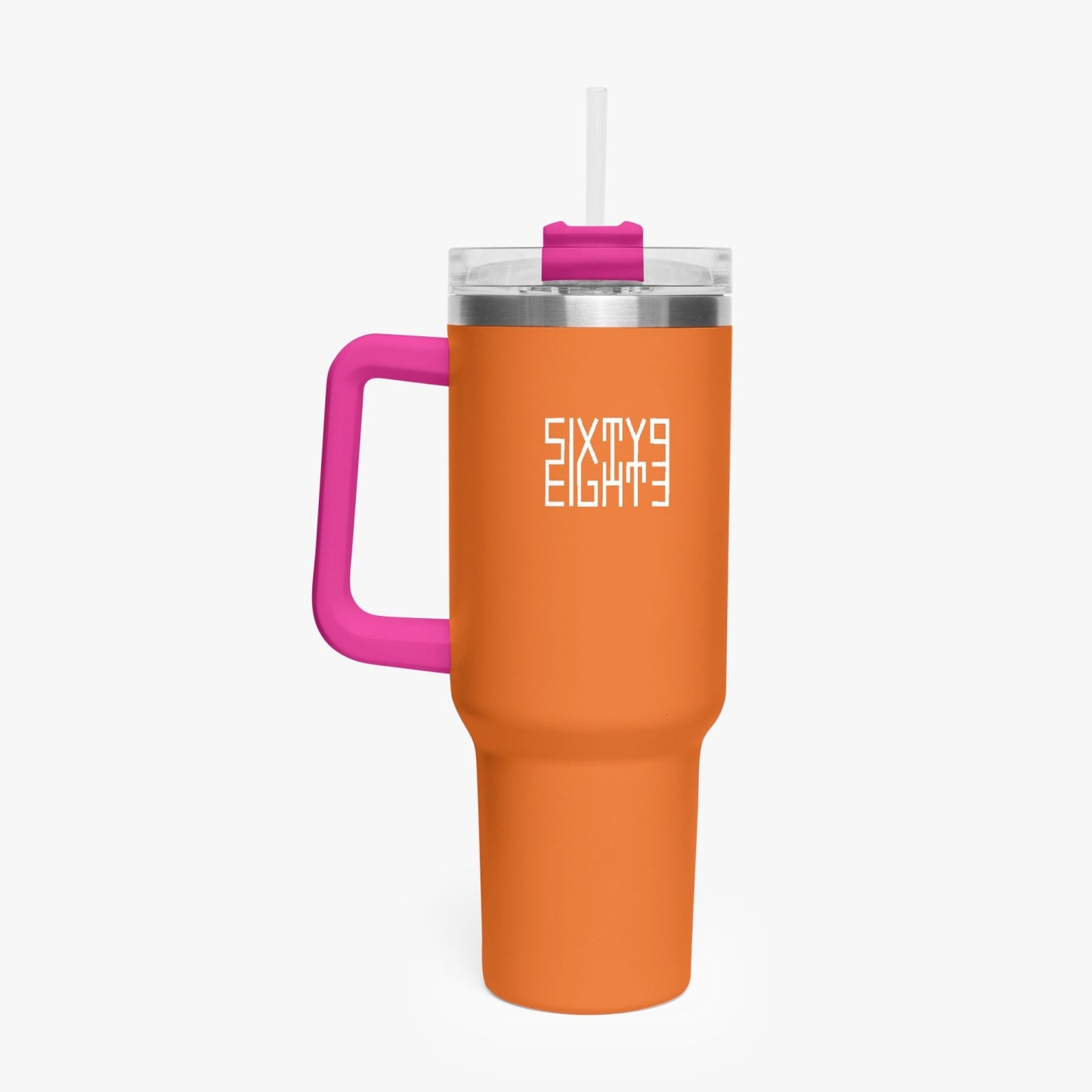 Sixty Eight 93 Logo White Netherland Orange 40oz Hydrator Tumbler Cup