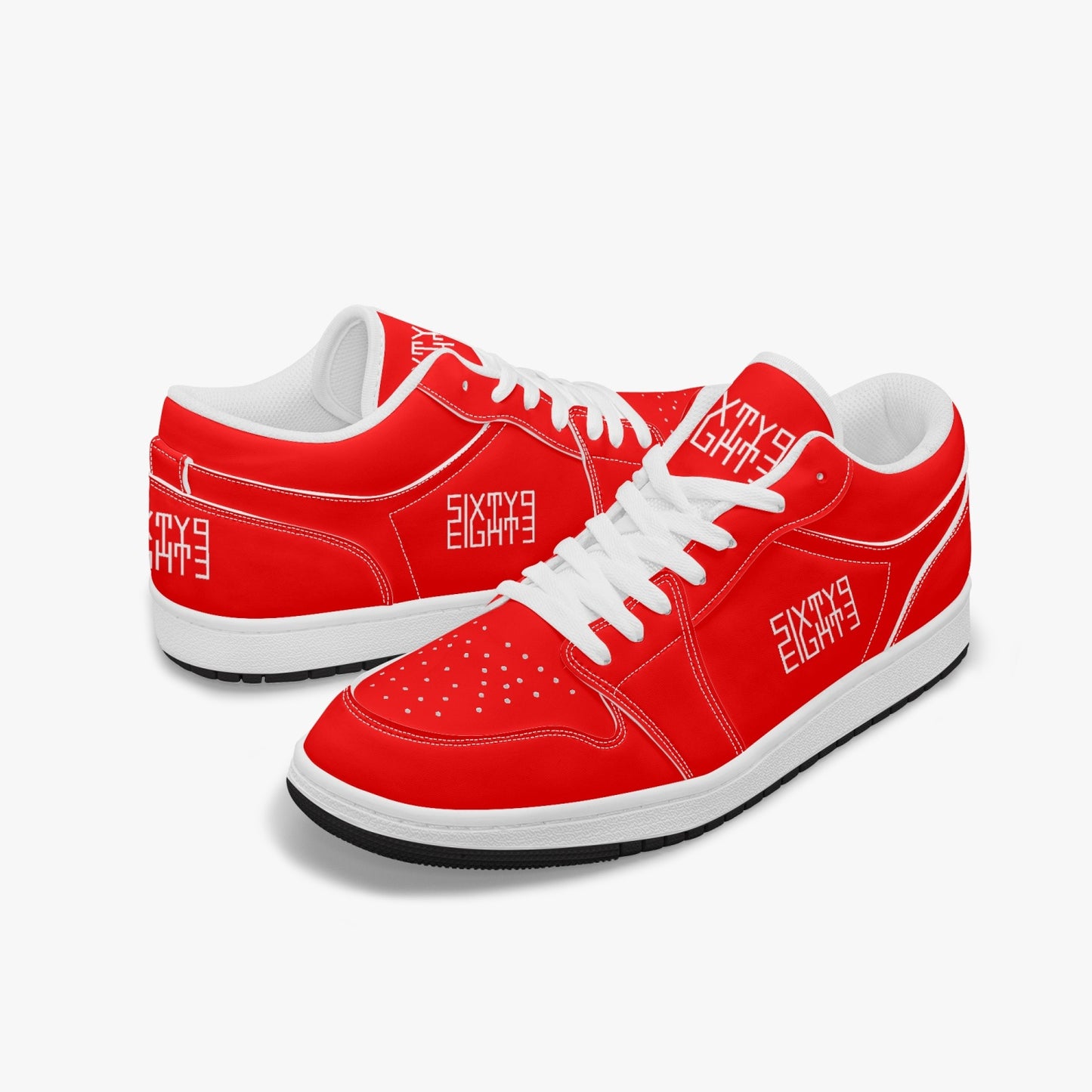 Sixty Eight 93 Logo White Red SENTLT1 Shoes