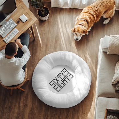 Sixty Eight 93 Logo Black White Round Large Size Pet Bed