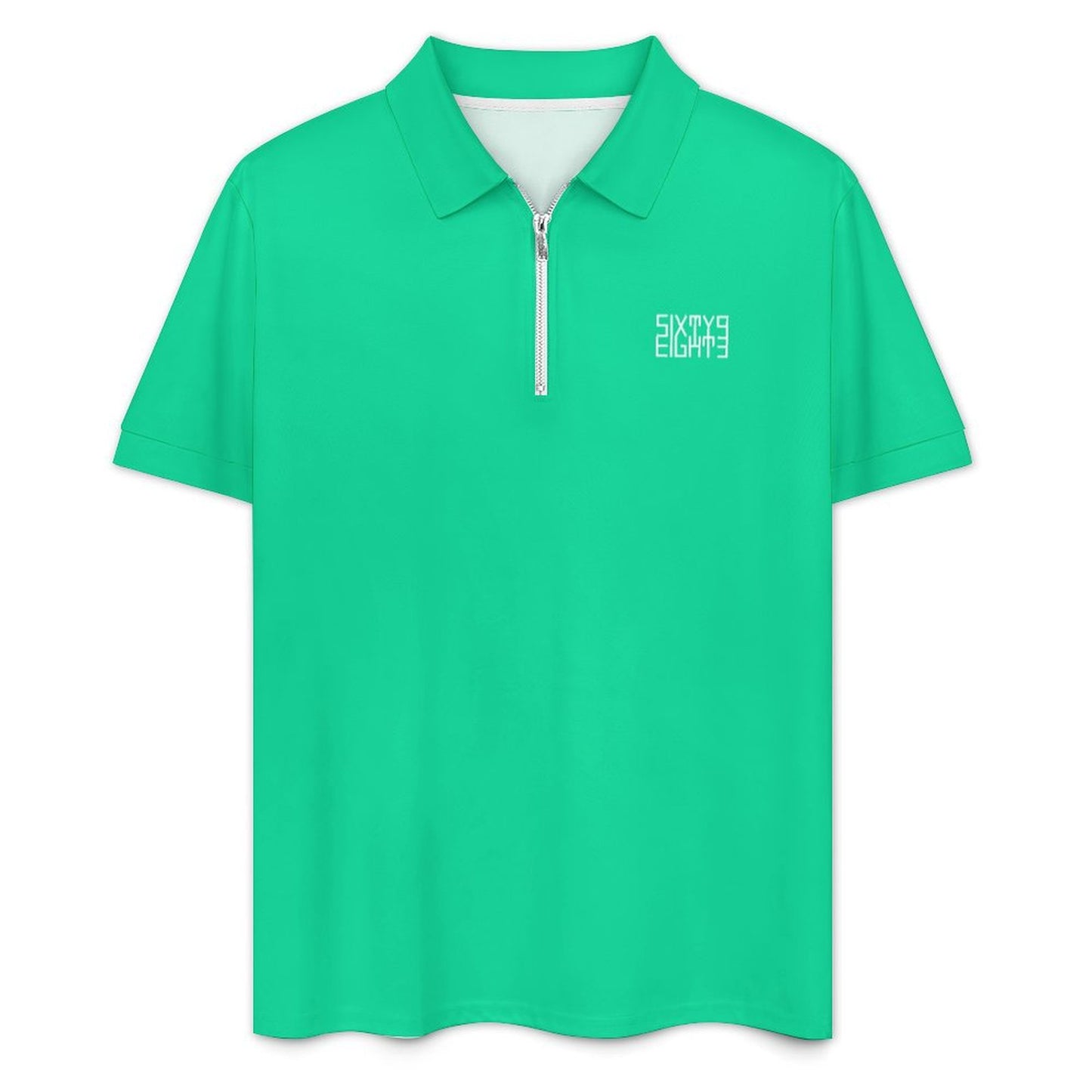 Sixty Eight 93 Men's Sea Green Zip-Up Polo Set