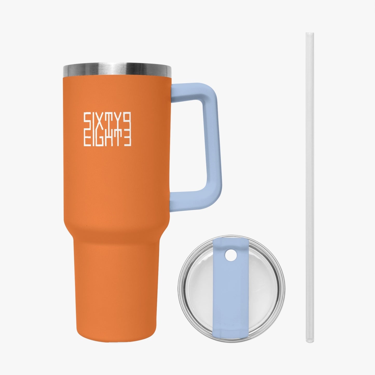 Sixty Eight 93 Logo White Netherland Orange 40oz Hydrator Tumbler Cup