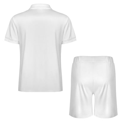 Sixty Eight 93 Men's White Zip-Up Polo Set