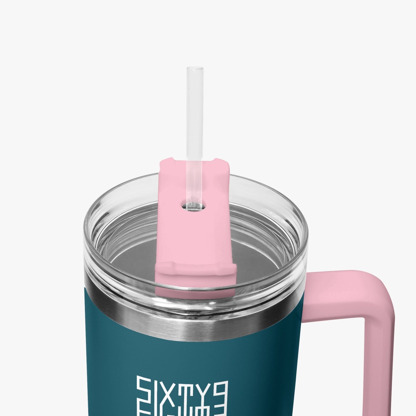 Sixty Eight 93 Logo White Dark Teal 40oz Hydrator Tumbler Cup