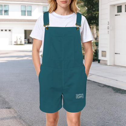 Sixty Eight 93 Logo White Dark Teal Overalls