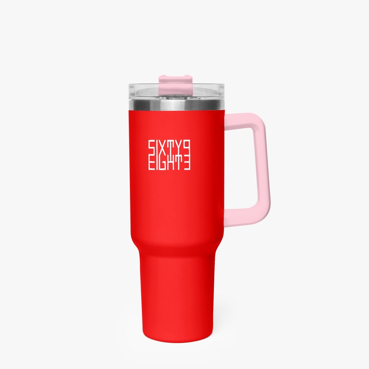 Sixty Eight 93 Logo White Red 40oz Hydrator Tumbler Cup