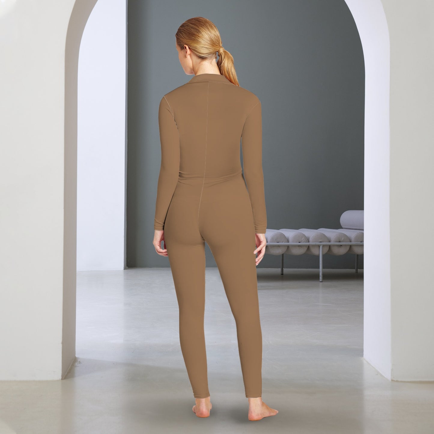 Sixty Eight 93 Chocolate Brown Skinny Fit Jumpsuit
