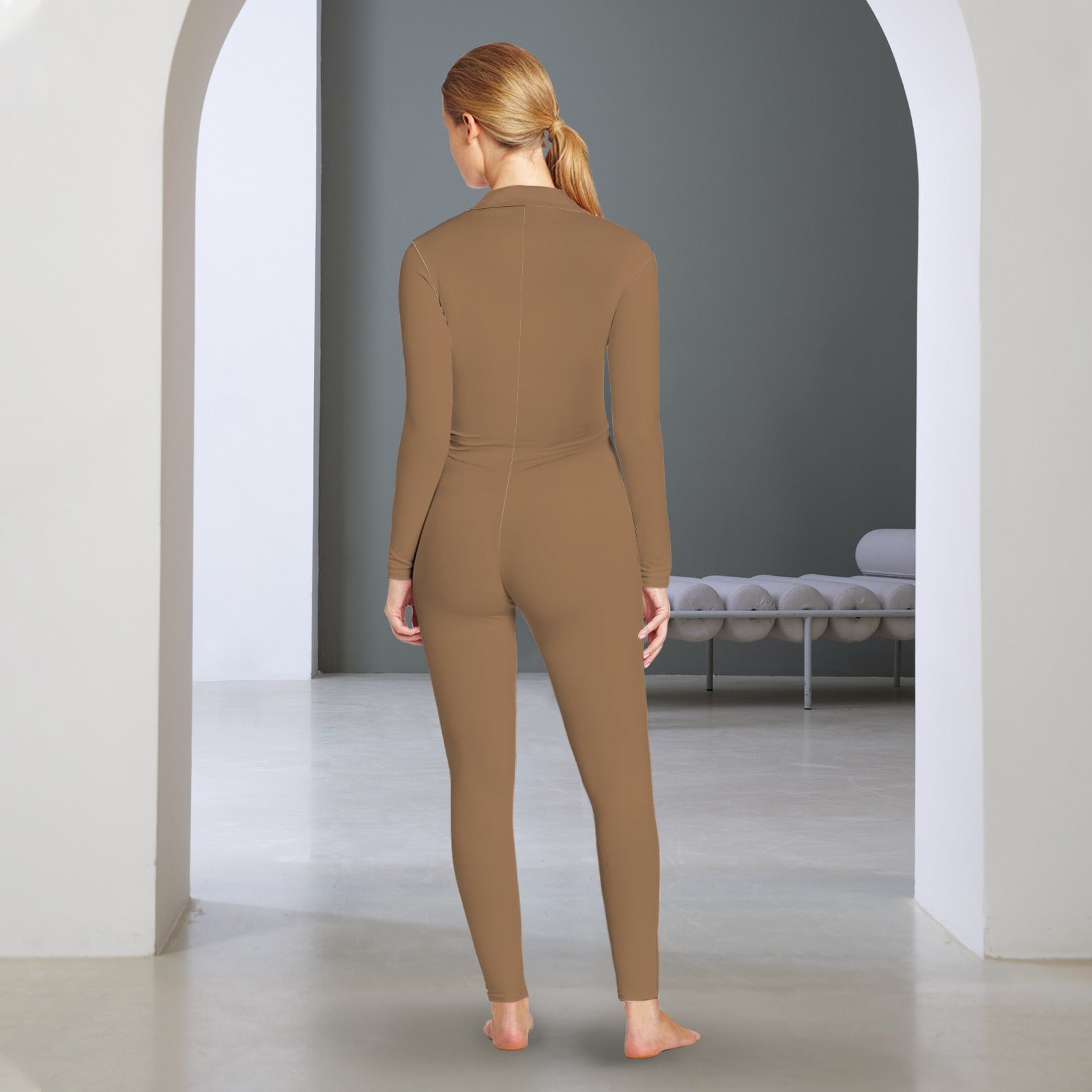 Sixty Eight 93 Chocolate Brown Skinny Fit Jumpsuit
