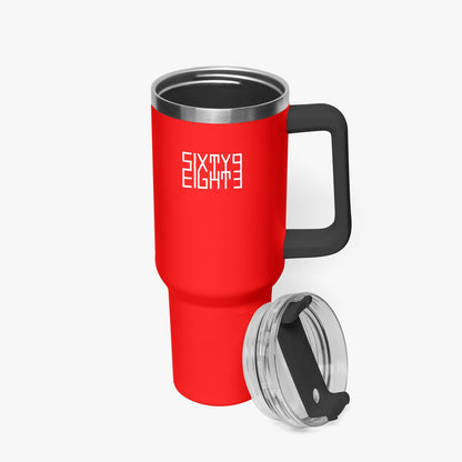 Sixty Eight 93 Logo White Red 40oz Hydrator Tumbler Cup