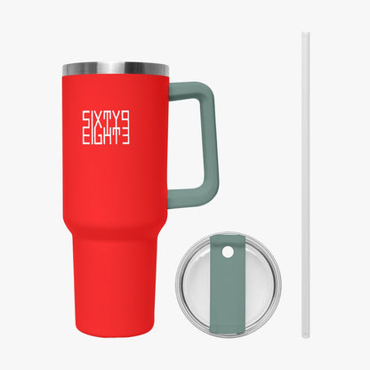 Sixty Eight 93 Logo White Red 40oz Hydrator Tumbler Cup