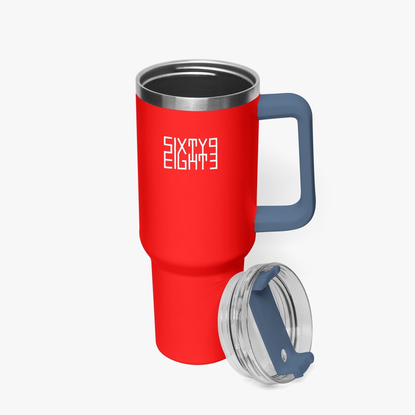 Sixty Eight 93 Logo White Red 40oz Hydrator Tumbler Cup