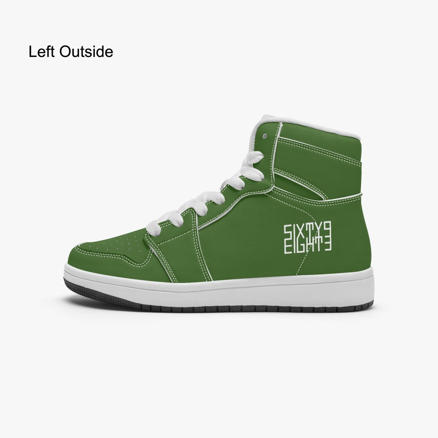 Sixty Eight 93 Logo White Forest Green Kids High-Top Shoes