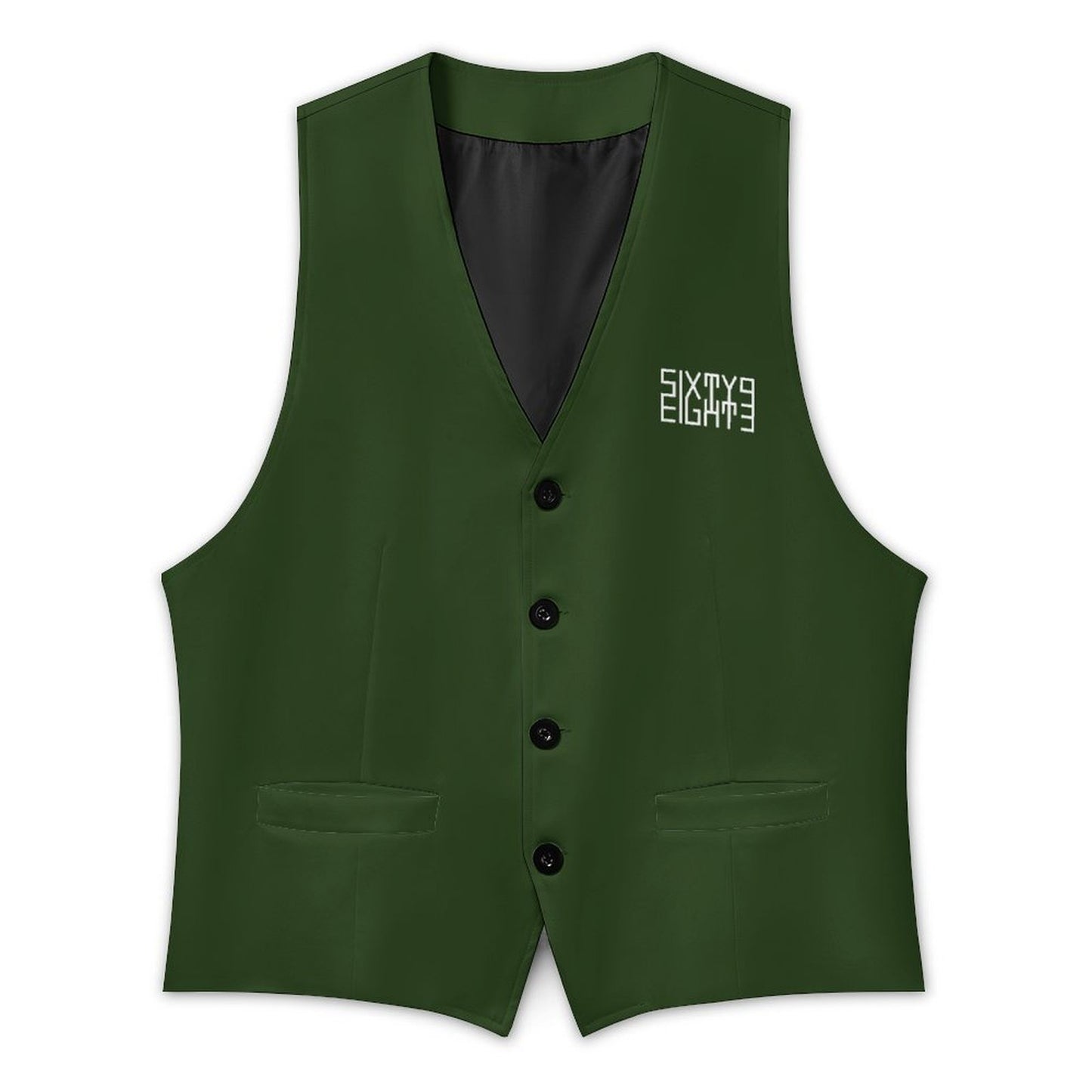 Sixty Eight 93 Logo White Pine Men's Sleeveless Suit Vest