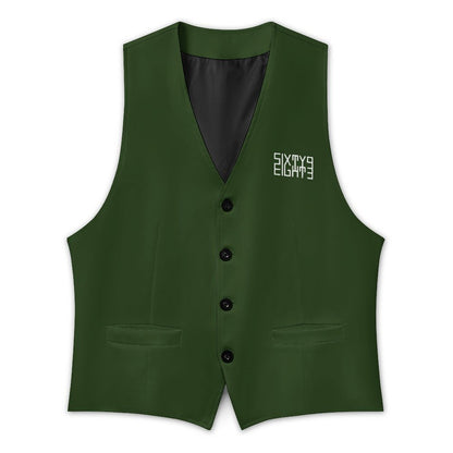 Sixty Eight 93 Logo White Pine Men's Sleeveless Suit Vest