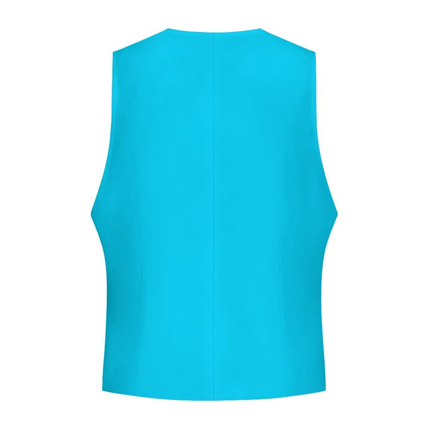 Sixty Eight 93 Logo White Aqua Blue Men's Sleeveless Suit Vest