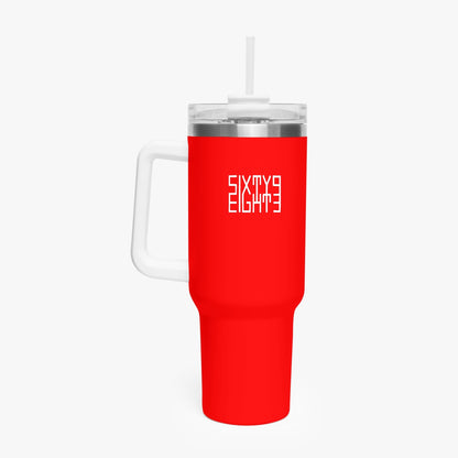 Sixty Eight 93 Logo White Red 40oz Hydrator Tumbler Cup