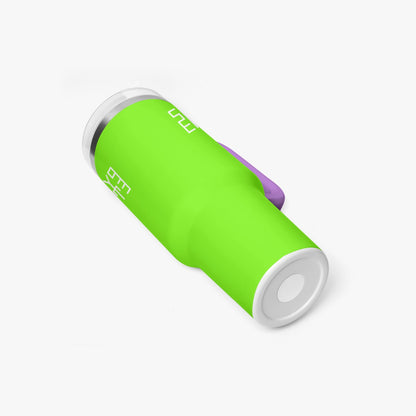 Sixty Eight 93 Logo White Lime Green 40oz Hydrator Tumbler Cup