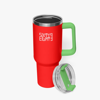 Sixty Eight 93 Logo White Red 40oz Hydrator Tumbler Cup