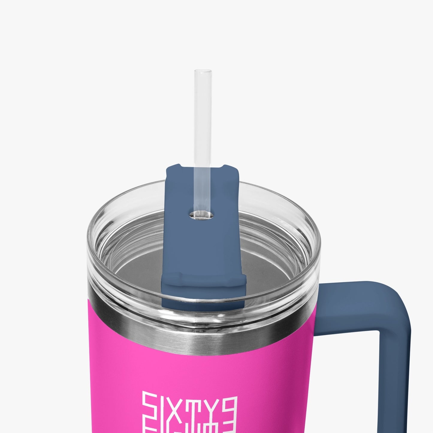 Sixty Eight 93 Logo White Fuchsia 40oz Hydrator Tumbler Cup