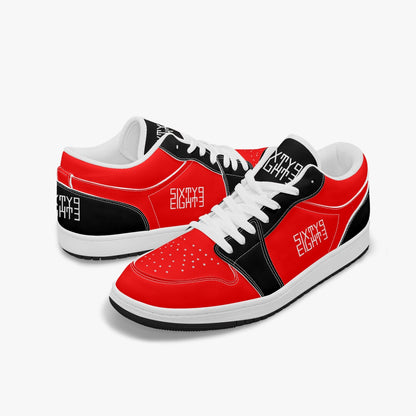 Sixty Eight 93 Logo White Black & Red SENTLT1 Shoes