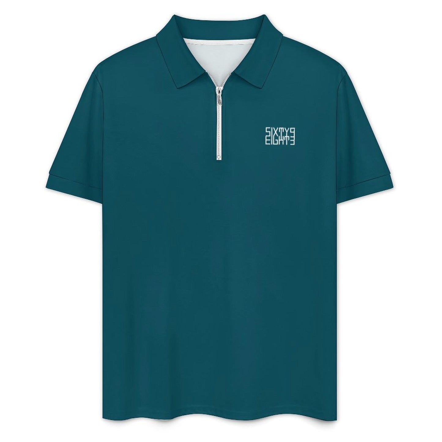 Sixty Eight 93 Men's Dark Teal Zip-Up Polo Set