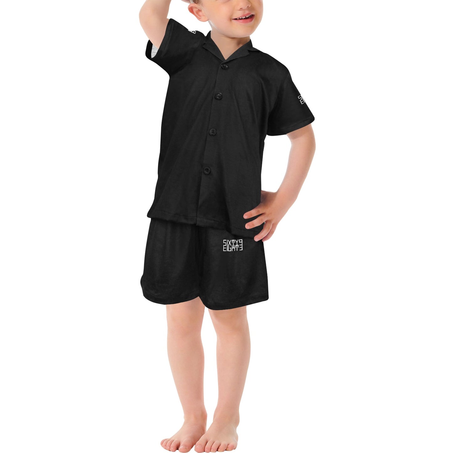 Sixty Eight 93 Little Boys' V-Neck Short Pajama Set