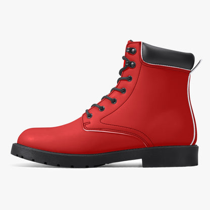 Sixty Eight 93 Logo White Red Leather Boots