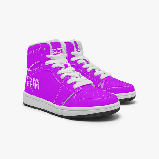 Sixty Eight 93 Logo White Grape Kids High-Top Shoes