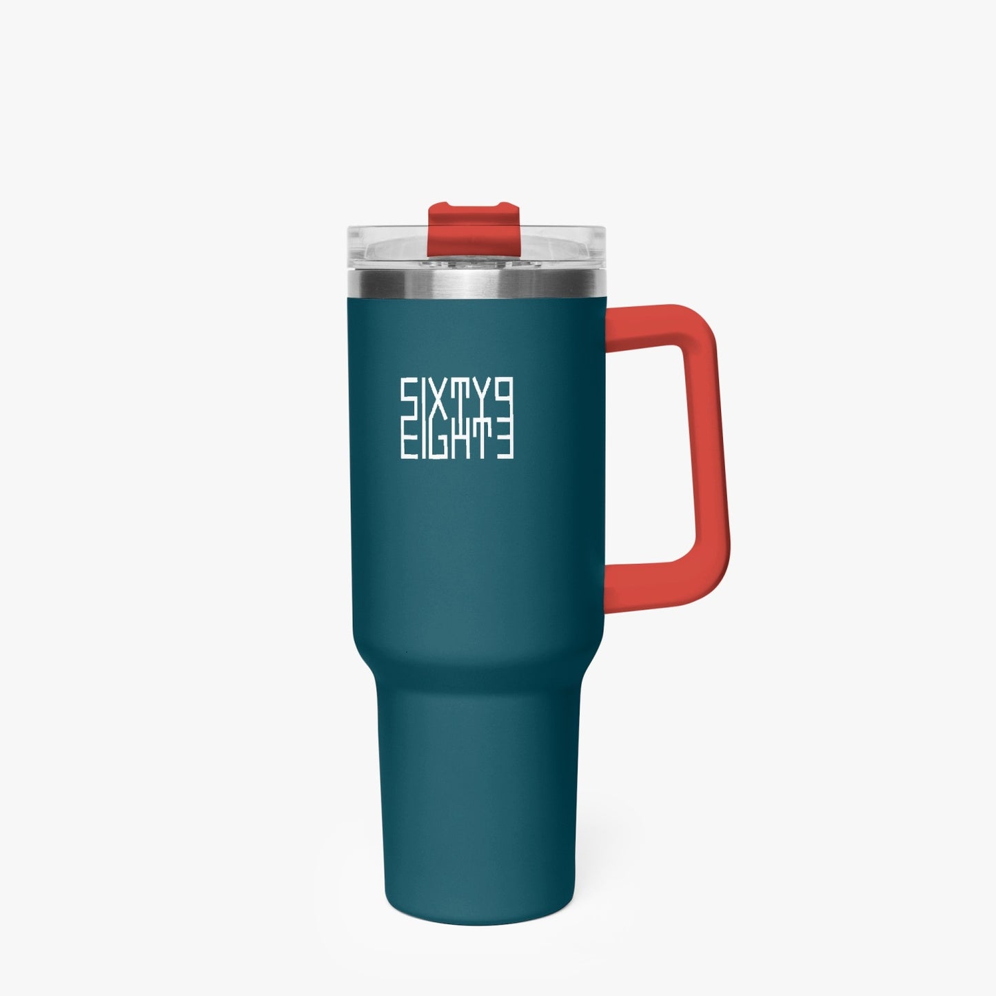 Sixty Eight 93 Logo White Dark Teal 40oz Hydrator Tumbler Cup