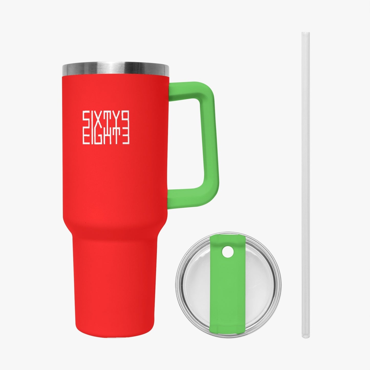 Sixty Eight 93 Logo White Red 40oz Hydrator Tumbler Cup