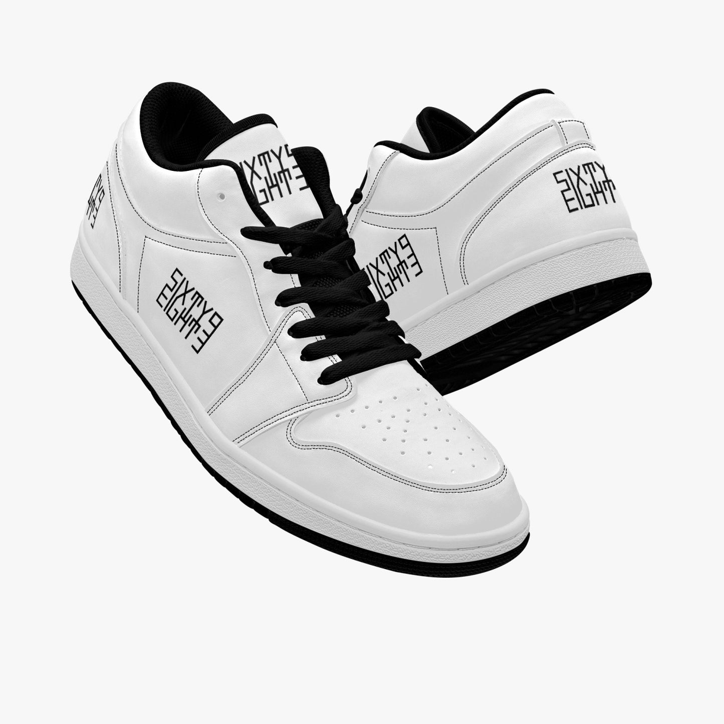 Sixty Eight 93 Logo Black White SENTLT1 Shoes