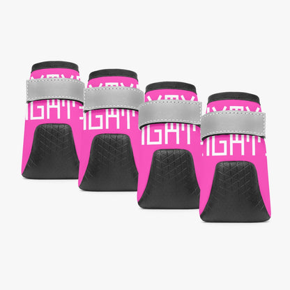 Sixty Eight 93 Logo White Fuchsia Dog Shoes