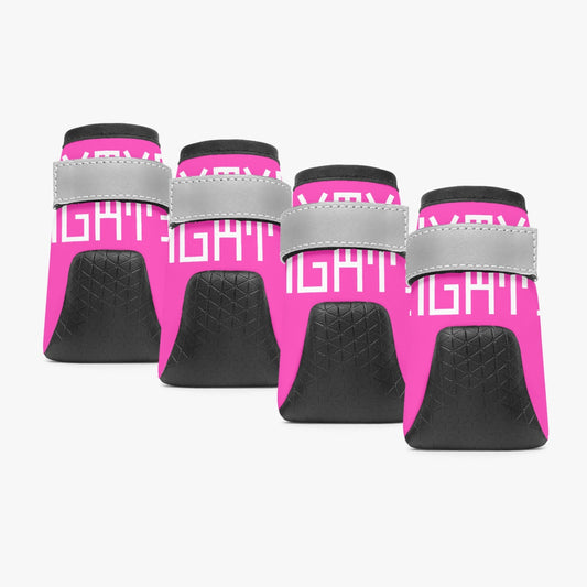 Sixty Eight 93 Logo White Fuchsia Dog Shoes