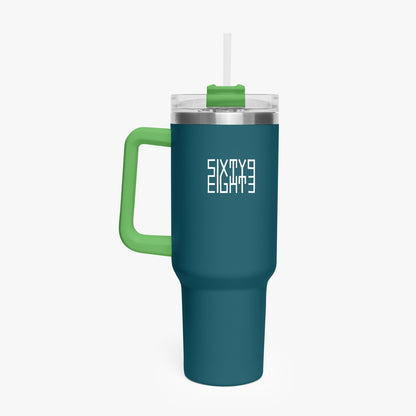 Sixty Eight 93 Logo White Dark Teal 40oz Hydrator Tumbler Cup