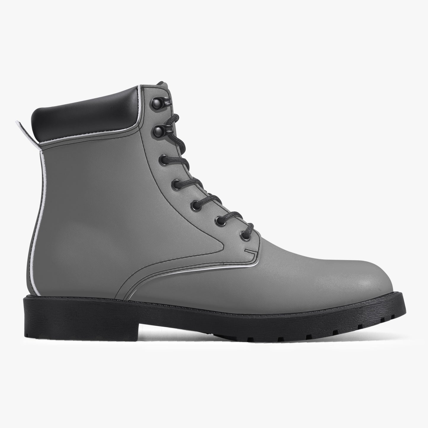 Sixty Eight 93 Logo White Grey Leather Boots