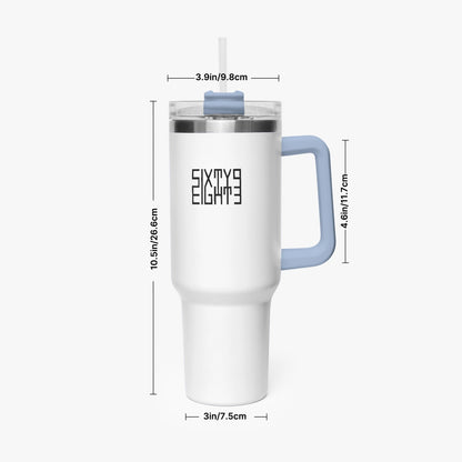 Sixty Eight 93 Logo Black White 40oz Hydrator Tumbler Cup