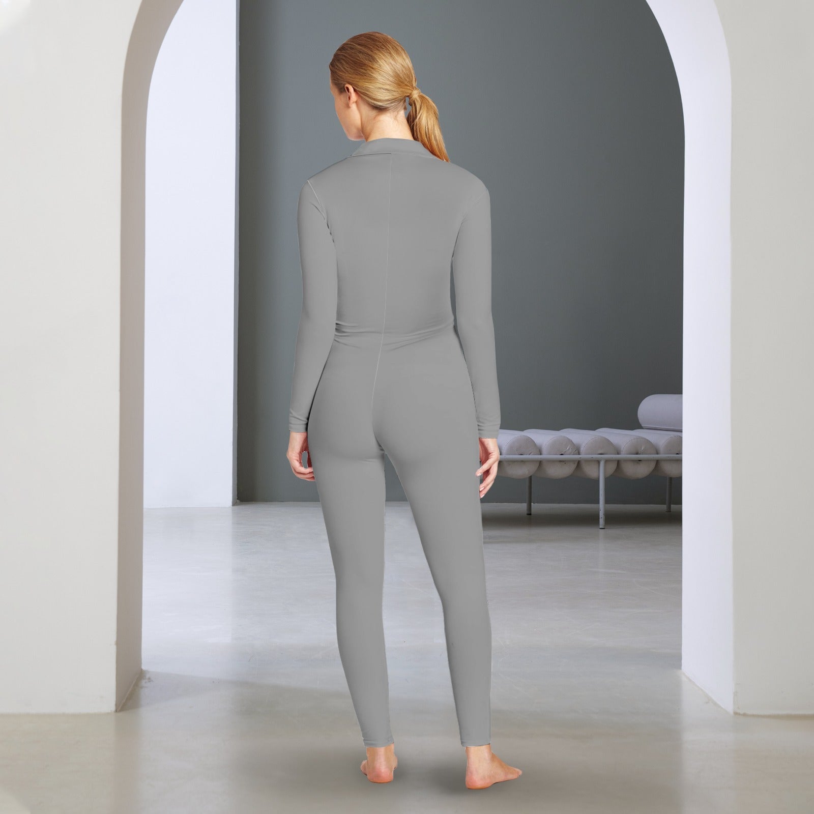 Sixty Eight 93 Grey Skinny Fit Jumpsuit