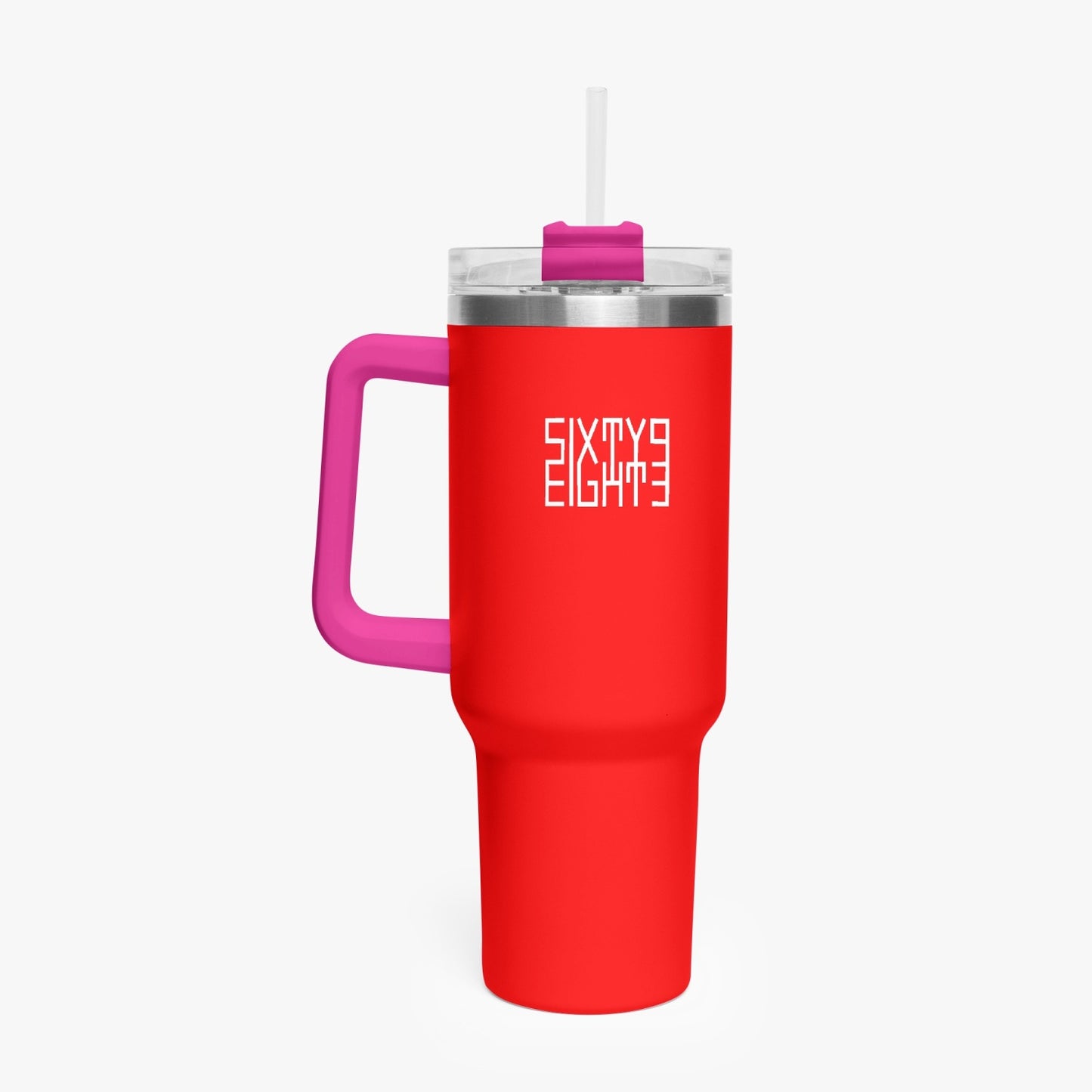 Sixty Eight 93 Logo White Red 40oz Hydrator Tumbler Cup