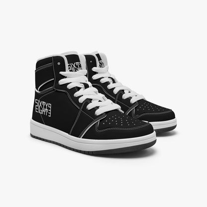 Sixty Eight 93 Logo White Black Kids High-Top Shoes