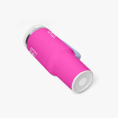 Sixty Eight 93 Logo White Fuchsia 40oz Hydrator Tumbler Cup