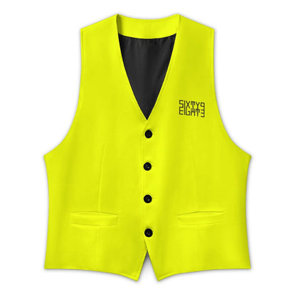 Sixty Eight 93 Logo Black Lemonade Men's Sleeveless Suit Vest