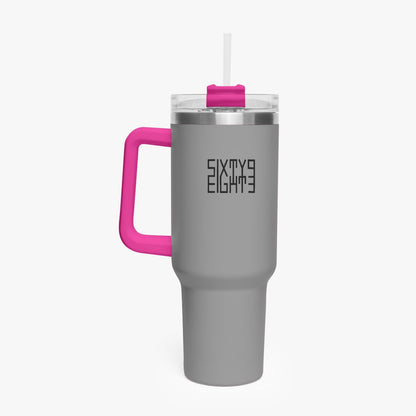 Sixty Eight 93 Logo Black Grey 40oz Hydrator Tumbler Cup